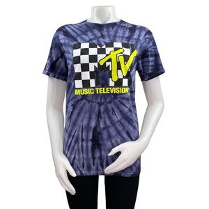 🖤MTV Checkerboard Logo Tie Dye Short Sleeve Graphic Tee🖤